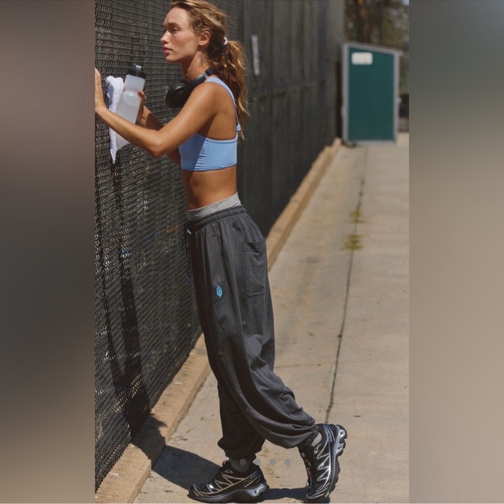 FP Movement by Free People Charcoal Gray Track Joggers